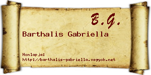 Barthalis Gabriella névjegykártya